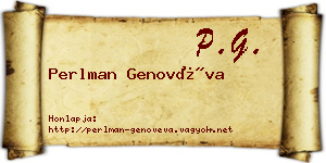 Perlman Genovéva névjegykártya